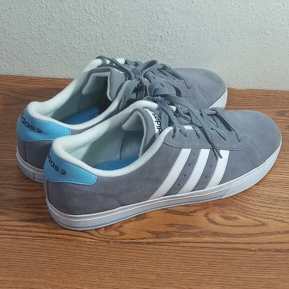 Men's Adidas Daily 2.0 Sneakers, Gray/White, Size 13 - Picture 6 of 9